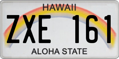HI license plate ZXE161