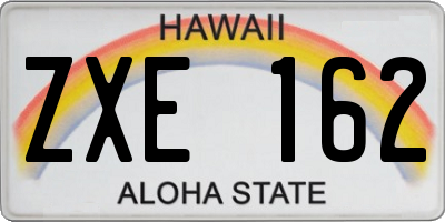 HI license plate ZXE162