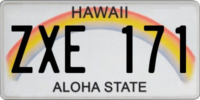 HI license plate ZXE171