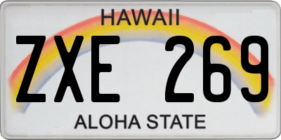 HI license plate ZXE269