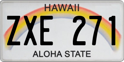 HI license plate ZXE271