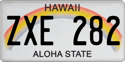 HI license plate ZXE282