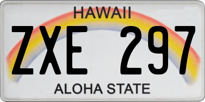 HI license plate ZXE297