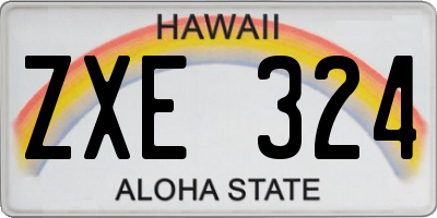 HI license plate ZXE324