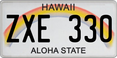 HI license plate ZXE330