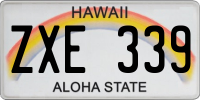 HI license plate ZXE339