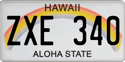 HI license plate ZXE340