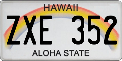 HI license plate ZXE352