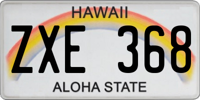 HI license plate ZXE368