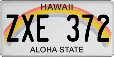 HI license plate ZXE372