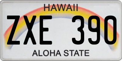 HI license plate ZXE390