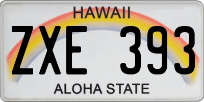 HI license plate ZXE393