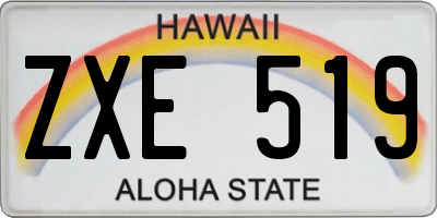 HI license plate ZXE519
