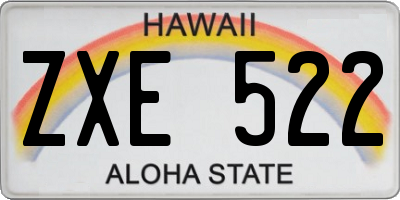 HI license plate ZXE522