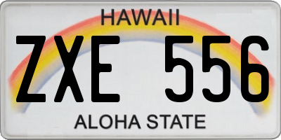 HI license plate ZXE556