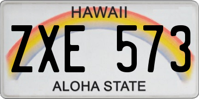 HI license plate ZXE573