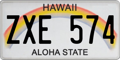 HI license plate ZXE574