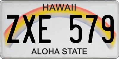 HI license plate ZXE579