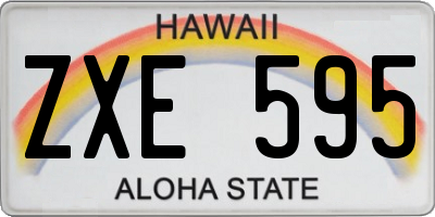 HI license plate ZXE595