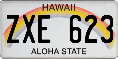 HI license plate ZXE623