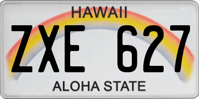 HI license plate ZXE627