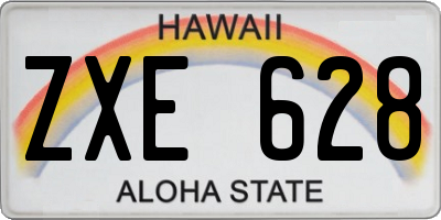 HI license plate ZXE628