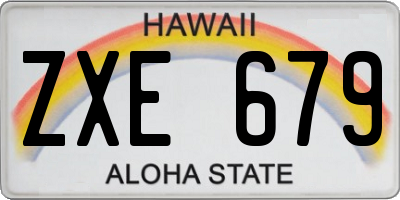 HI license plate ZXE679