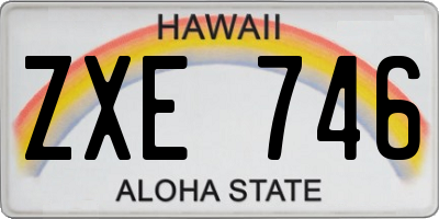 HI license plate ZXE746