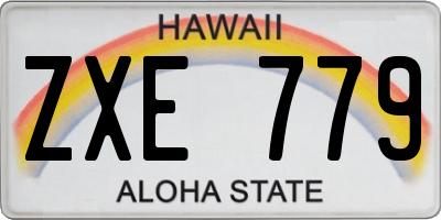 HI license plate ZXE779