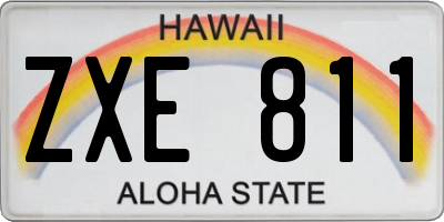 HI license plate ZXE811