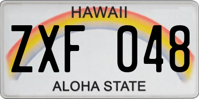 HI license plate ZXF048