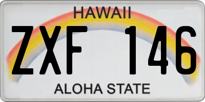 HI license plate ZXF146