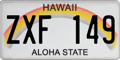 HI license plate ZXF149