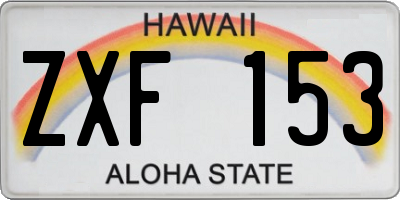 HI license plate ZXF153