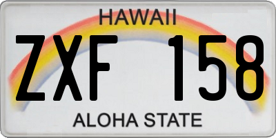 HI license plate ZXF158