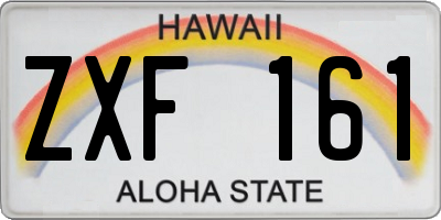 HI license plate ZXF161