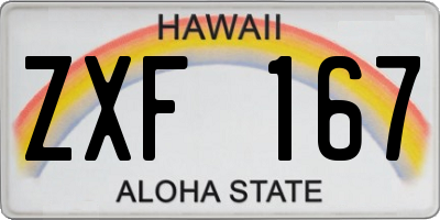HI license plate ZXF167