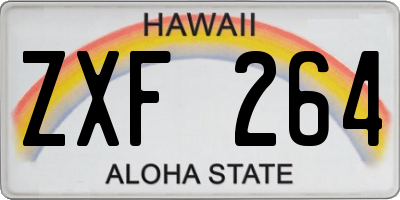 HI license plate ZXF264