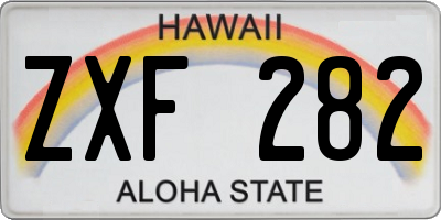 HI license plate ZXF282