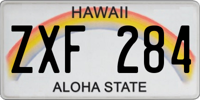 HI license plate ZXF284