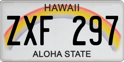 HI license plate ZXF297