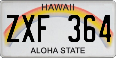 HI license plate ZXF364