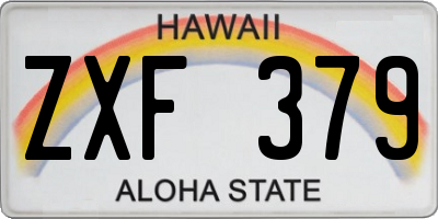 HI license plate ZXF379