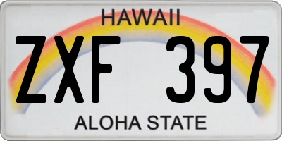 HI license plate ZXF397