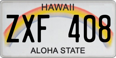 HI license plate ZXF408