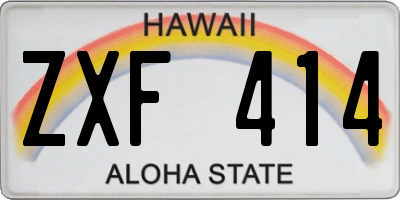 HI license plate ZXF414