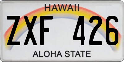 HI license plate ZXF426