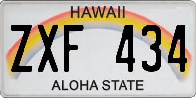 HI license plate ZXF434