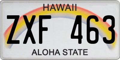 HI license plate ZXF463