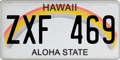 HI license plate ZXF469